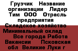 Грузчик › Название организации ­ Лидер Тим, ООО › Отрасль предприятия ­ Складское хозяйство › Минимальный оклад ­ 6 000 - Все города Работа » Вакансии   . Псковская обл.,Великие Луки г.